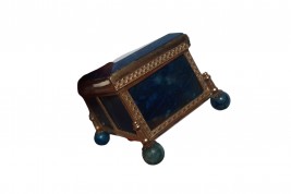 Blue agate box, Germany late 19 or early 20 century