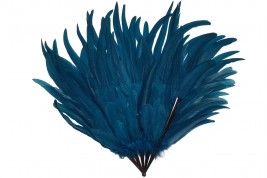 Coq bleu, éventail art déco