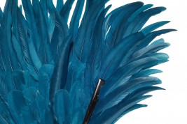 Coq bleu, éventail art déco