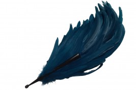 Blue rooster, art deco fan
