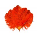 Orange and black, art deco fan