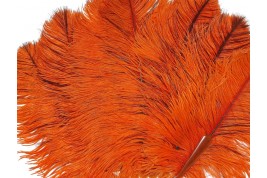 Orange and black, art deco fan