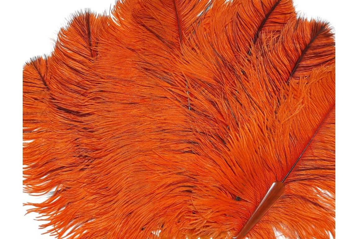 Orange et noir, éventail art déco