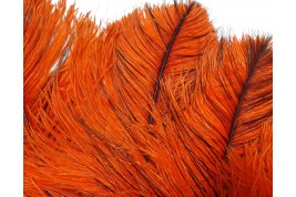 Orange and black, art deco fan