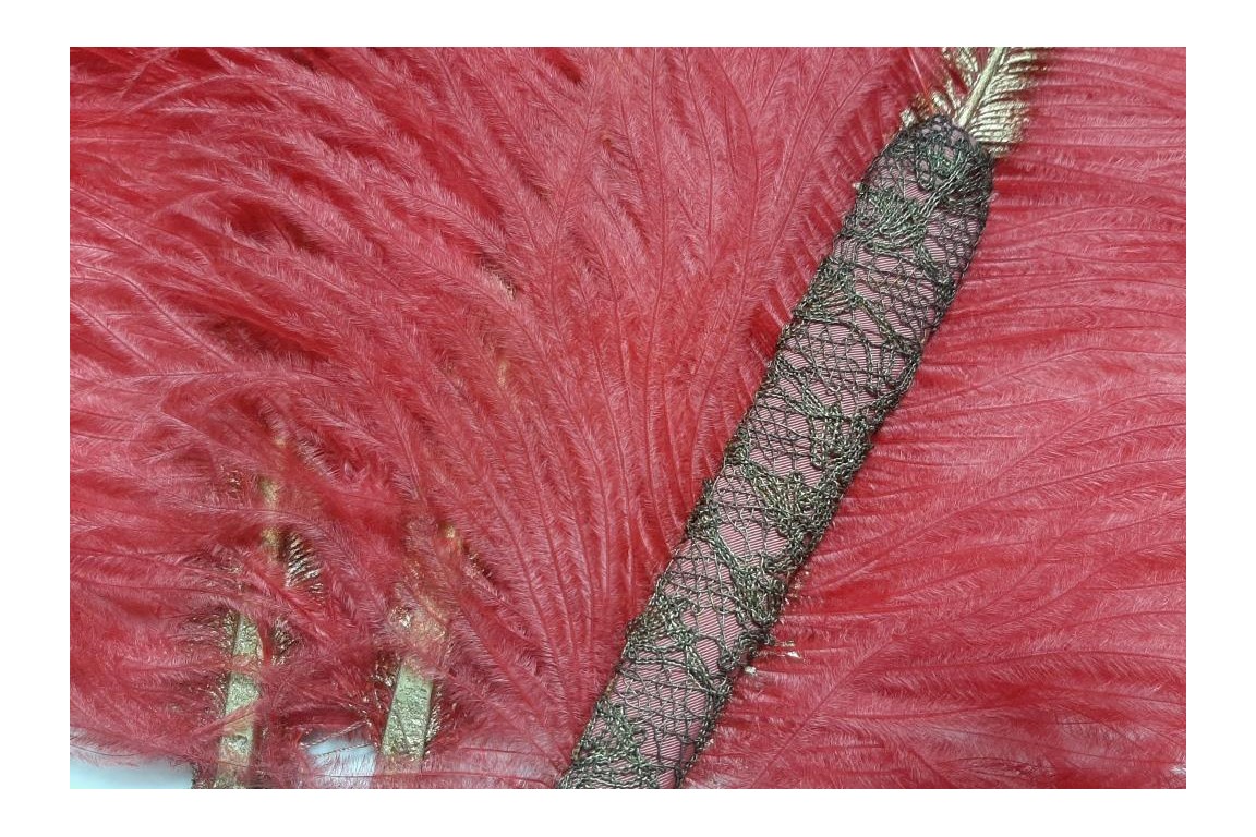 Pink and gold, art deco fan