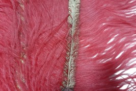 Pink and gold, art deco fan