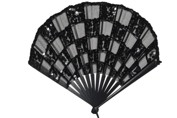 Damier noir, éventail vers 1925