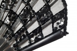 Damier noir, éventail vers 1925
