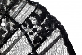 Black checkerboard, fan circa 1925