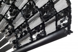 Damier noir, éventail vers 1925