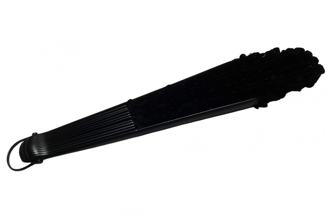 Black checkerboard, fan circa 1925