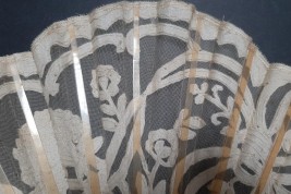 White flowers, art nouveau fan