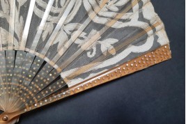 White flowers, art nouveau fan