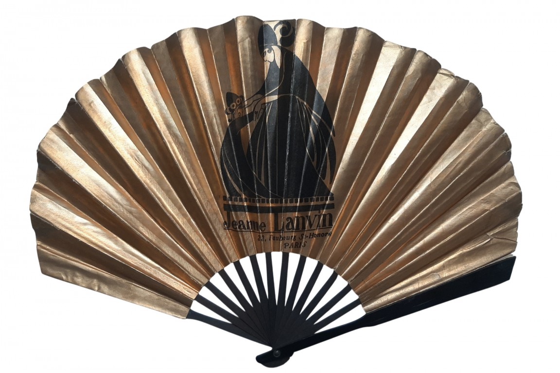 Noir et or de Lanvin, éventail publicitaire période art déco