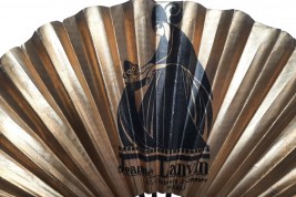 Black & gold, advertising fan for Jeanne Lanvin, Art Deco period