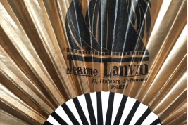 Black & gold, advertising fan for Jeanne Lanvin, Art Deco period