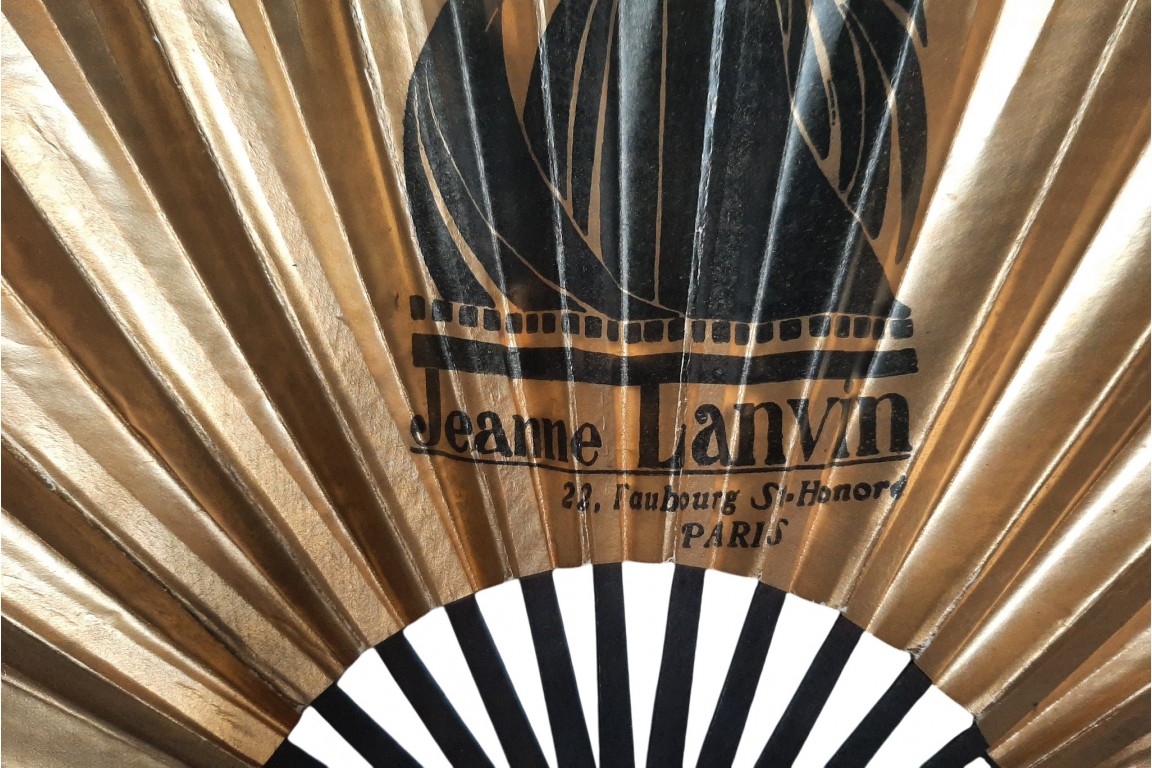 Noir et or de Lanvin, éventail publicitaire période art déco