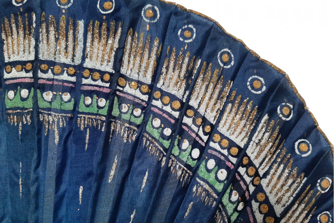Art deco colors, fan circa 1920-30