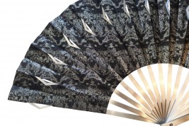 Sylvain Le Guen's black and silver openwork fans, a pair, 2025