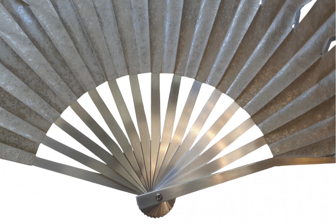 Sylvain Le Guen's black and silver openwork fans, a pair, 2025