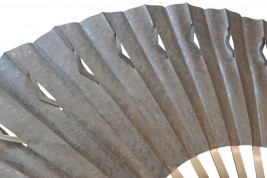 Sylvain Le Guen's black and silver openwork fans, a pair, 2025