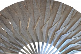 Sylvain Le Guen's black and silver openwork fans, a pair, 2025