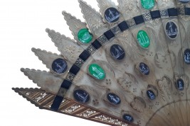 Black and green Wedgwood style, fan circa 1830