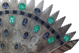 Black and green Wedgwood style, fan circa 1830