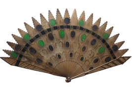 Black and green Wedgwood style, fan circa 1830