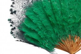 Blue, pink and green. Art deco fans