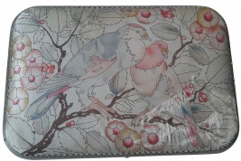 Bleu, rose et vert. Éventails art déco