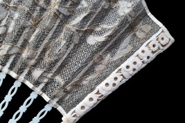 Catgut crème et argent, éventail vers 1750