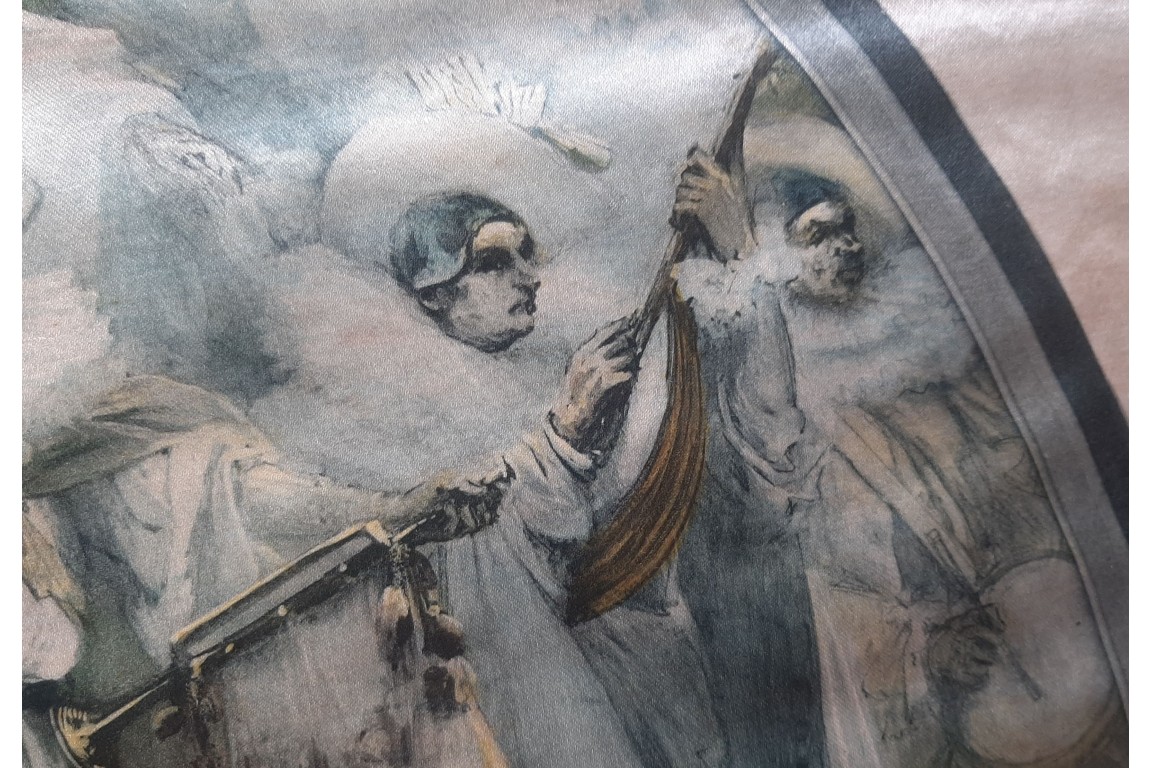 Pierrot at the carnival, fan leaf by Georges Clairin circa 1900