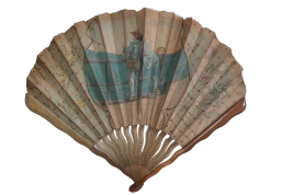 The Pierrots fishing, fan by Van Garden circa 1910