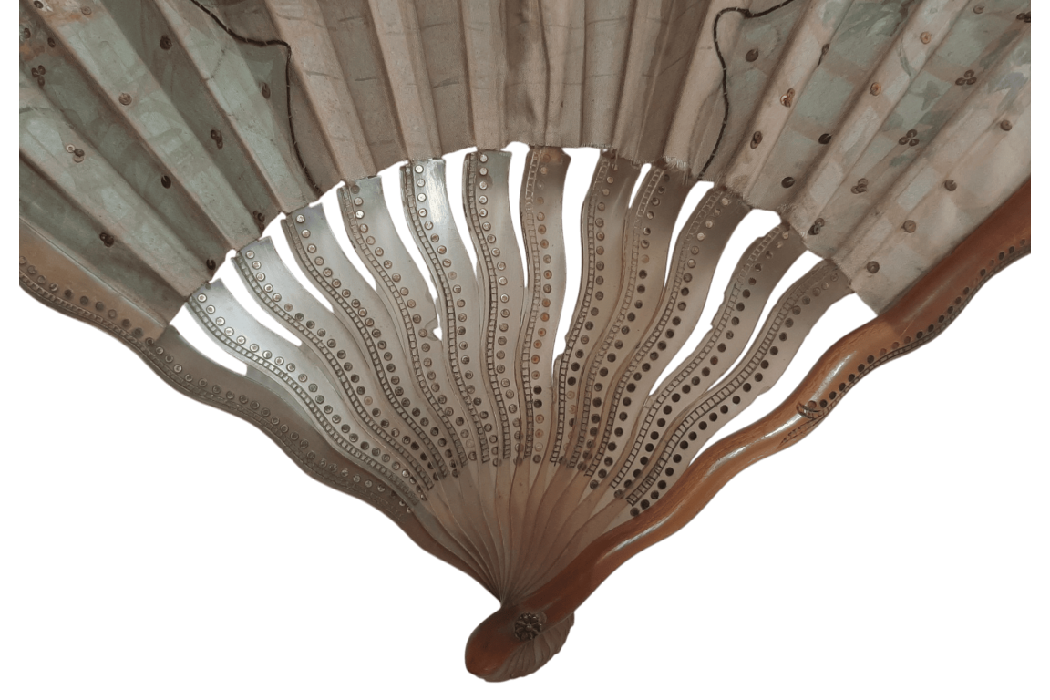 The Pierrots fishing, fan by Van Garden circa 1910