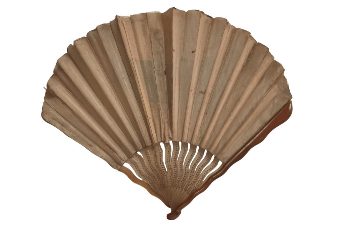 The Pierrots fishing, fan by Van Garden circa 1910