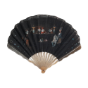 At the court of the Pierrots, fan by Van Garden circa 1912