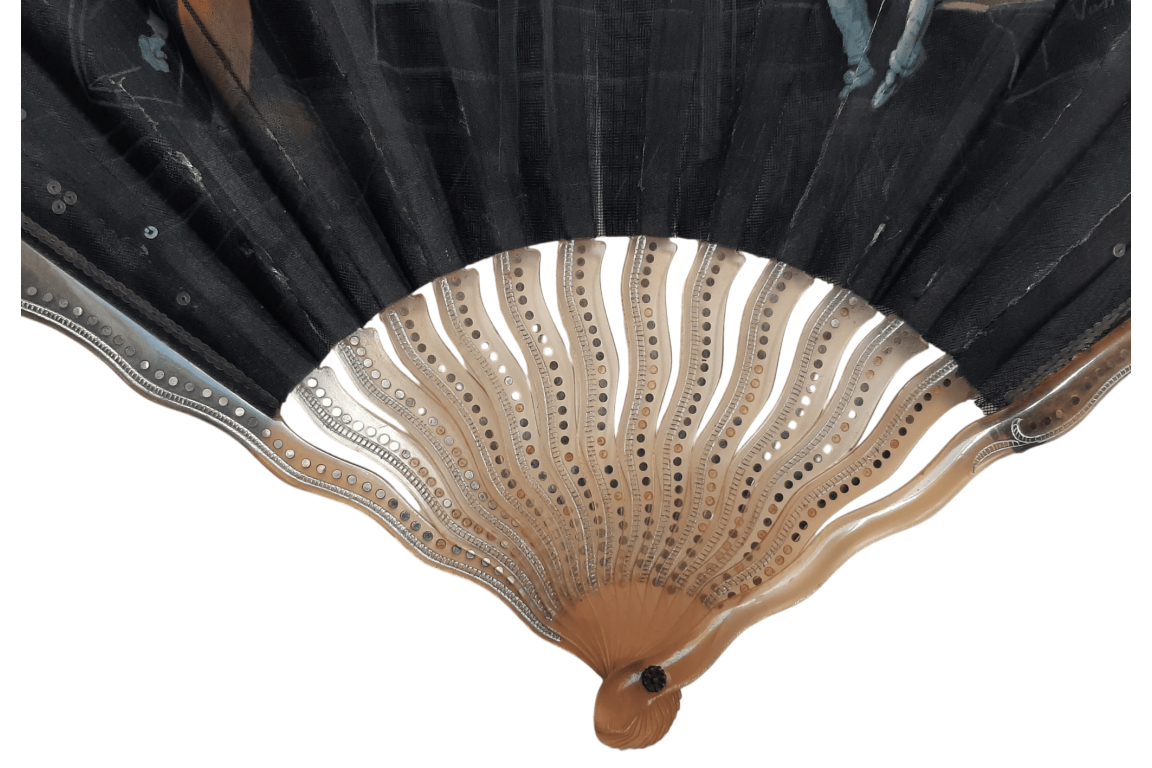 At the court of the Pierrots, fan by Van Garden circa 1912