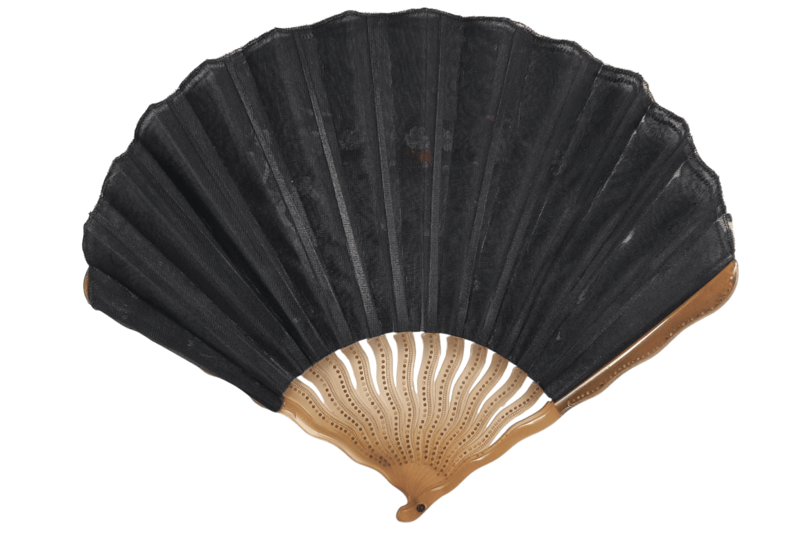 At the court of the Pierrots, fan by Van Garden circa 1912