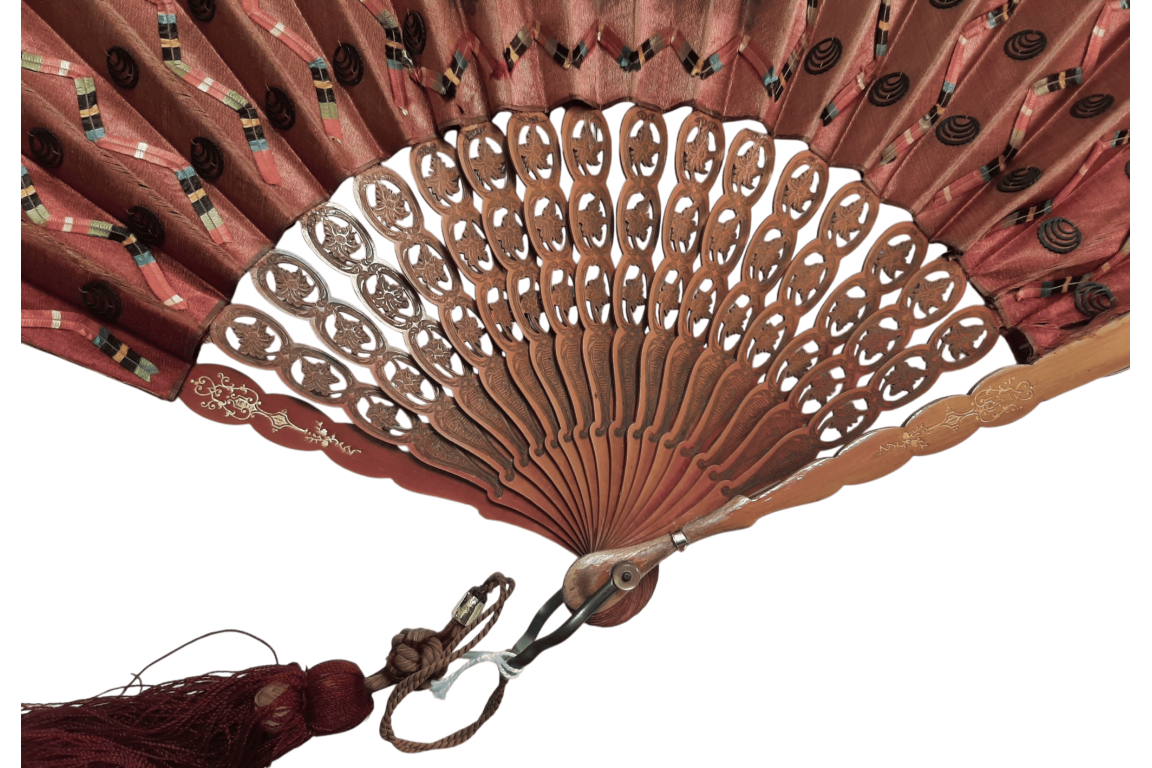 Colombine as Harlequin, fan circa 1890