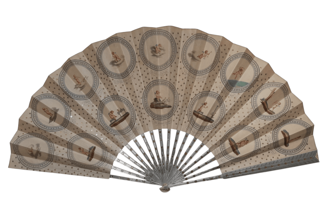 The birth and triumph of Love, fan circa 1890