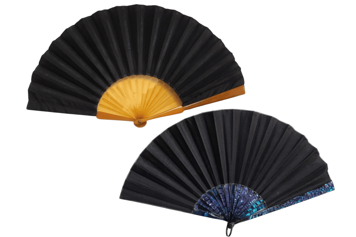 Les Pierrots astronomes, éventails par Van Garden et Fontte, vers 1910