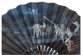 Les Pierrots astronomes, éventails par Van Garden et Fontte, vers 1910