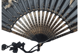 Dragonfly and butterfly women, late 19th century fan