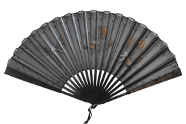 Dragonfly and butterfly women, late 19th century fan
