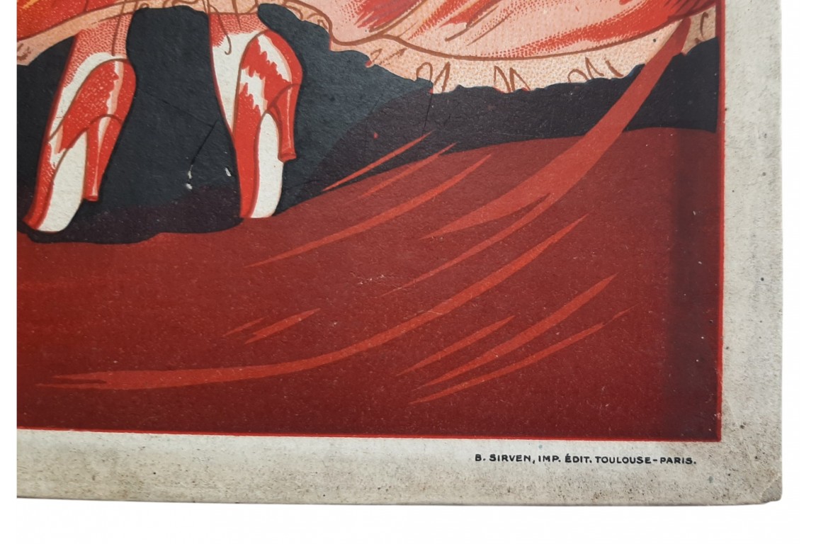 Harlequin and Champagne Edouard Besserat, advertising poster, circa 1930
