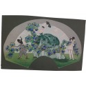 Colombine par Léone Georges, projet d'éventail vers 1910