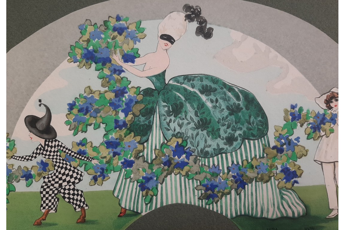 Colombine by Léone Georges, fan design circa 1910
