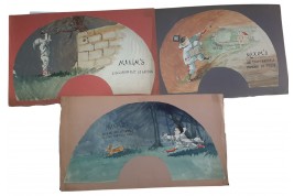 Les Pierrots de Maxim's, projets d'éventail vers 1900-10