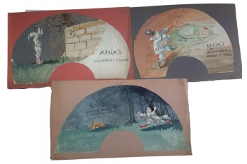 The Pierrots of Maxim’s, fan designs circa 1900–10